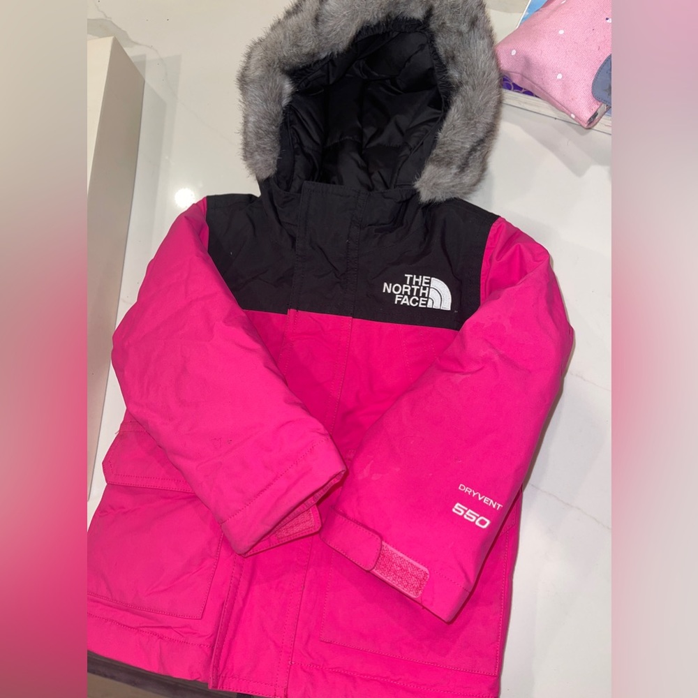 North face kids pink